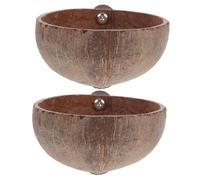 FIXOSHEE 2 Piezas Nido de Natural para Periquitos y Casa Colgante para Cría y Descanso Refugio Seguro y Fácil de Limpiar para Aves Pequeñas