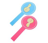 FIXOSHEE 2 Piezas Paletas de Votación Reutilizables para Aula de Participación con Pulgar Azul y Pulgar Abajo Rosa Tableros de Espuma para Actividades Interactivas y Retroalimentación