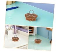 FIXOSHEE 2 Piezas Peine Masajeador de Madera de Sándalo con Mango Anillo Ergonómico Dientes para Masaje del Cabelludo y Estimulación de Meridianos para Cuidado y Exfoliación