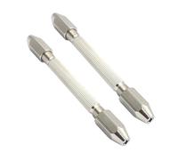 FIXOSHEE 2 Piezas Pin Vise de Mano Hexagonal Doble Cabeza Taladro Manual para Reparación de Relojes Herramienta Profesional de Latón Compatible con Brocas Duradero y Práctico para Joyería y