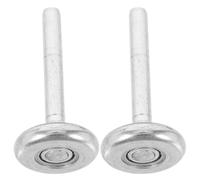 FIXOSHEE 2 piezas Rodillos Metálicos Suaves para Puerta de Garaje Vástago Carbono Herrajes Duraderos para Puertas Seccionables Compatibles y Silenciosos