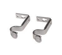 FIXOSHEE 2 Piezas Soporte para Barra de Cortina Ajustable Acabado Níquel Mate Resistente y Fácil de Instalar para Visillos y Cortinas Clásicas de Unidades