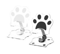 FIXOSHEE 2 Piezas Soporte para Móvil Plegable y Giratorio para Escritorio para Teléfonos y Tablets Práctico para Oficina y Uso Doméstico de Elegante Blanco y Negro