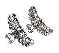 FIXOSHEE 2 Piezas Vintage Rhinestone Hair Claw Clips Metal Alloy Jaw Clips For Women Retro Sparkly Hair Bun Accessories In And