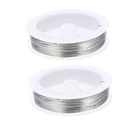 FIXOSHEE 2 Rollos Alambre de Hierro Galvanizado Flexible para Manualidades Diy Yardas Resistente la Corrosión para Joyería y Arreglos