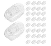 FIXOSHEE 20 Pares Almohadillas Nasales de Silicona Transparentes para Gafas Soporte Antideslizante Ajustable Almohadillas Blandas para Nariz Repuesto Cómodo para Uso Diario y