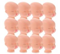 FIXOSHEE 20 Piezas Cabezas de Muñeca Vinilo Pequeñas para Manualidades DIY Llaveros y Decoración Hogar