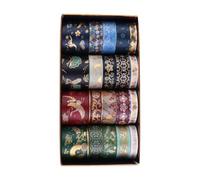 FIXOSHEE 20 Rollos Cinta Washi Broncínea Delicada para Decoración DIY de Álbumes Diarios y Envolturas Fácil de Despegar Residuos para Manualidades y Personalizar Objetos