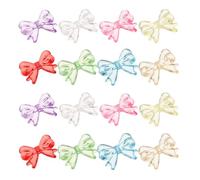 FIXOSHEE 200 Cuentas Espaciadoras Transparentes Forma de Lazo Cuentas para Manualidades DIY Colgantes Orificio Recto para Hacer Collares Pulseras y Decoración Creativa