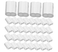 FIXOSHEE 200 piezas Manguitos de Aluminio para Cable Doble Abrazaderas de Cuerda Resistentes para Tensores y Seguridad Color Plata