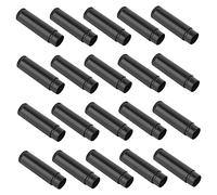 FIXOSHEE 25 piezas Unidades Tubos Bálsamo Labial Vacíos Negro con Tapa para Brillo y Envase Cosmético Portátil