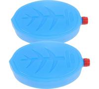 FIXOSHEE 2piezas Plato De Caja De Cristales De Reutilizable Paquete De Refrigeración Para Congelador Para Bebidas Refrigerador Plato Giratorio Multiusos