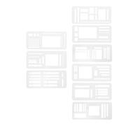 FIXOSHEE 3 Juegos de Plantillas de Registro Reutilizables de Plástico para Planificador y Scrapbooking Plantillas para Dibujar y Pintar Kit Flexible para Agenda Diaria y Hábitos