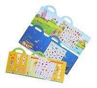 FIXOSHEE 3 Juegos Libro de Pegatinas Reutilizables para DIY Pegatinas Educativas con Temas Cuerpo Océano y Princesas Fomentan Creatividad y Coordinación Preescolar