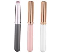 FIXOSHEE 3 piezas Brochas de Maquillaje Facial con Capuchón Aplicadores para Labios y Corrector Sintéticas Suaves para Cobertura Precisa Herramientas Portátiles para Mujeres para Cremas y