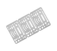 FIXOSHEE 3 Piezas Escudo Borrado Acero Inoxidable Herramienta Dibujo y Diseño Precisión para Artistas Profesionales y Principiantes