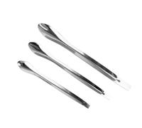 FIXOSHEE 3 Piezas Espátula de Maquillaje de Acero Inoxidable Cuchara para Polvo y Barra de Labios Herramienta para Subenvase Cosmético para Aplicación Facial y Mezcla de Cremas