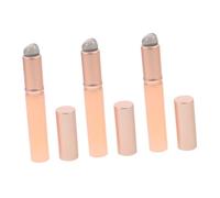 FIXOSHEE 3 piezas Pinceles de Silicona para Labios con Cabeza Redonda y Tapa Aplicadores Suaves para Brillo y Lápiz Labial Herramientas Portátiles para Maquillaje Preciso