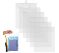 FIXOSHEE 30 Piezas Bolsa Organizadora Colgante Transparente con Perchas para Ropa Accesorios y Libros Gran Capacidad para Aula y Viaje