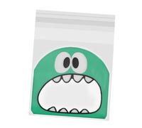 FIXOSHEE 300 piezas Adhesivas para Galletas Diseño de Monstruos de Unidades Rojo y Verde Aptas para Fiestas y Decoración de Repostería