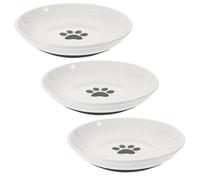 FIXOSHEE 3piezas Cuenco Profundo para Gatos De Base Antideslizante De Silicona Comedero para Gatos Plato para Comida De para Interiores