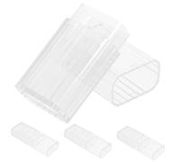 FIXOSHEE 4 piezas Caja Transparente Organizadora para Bastoncillos y Palillos de Dientes de Portátil y Resistente Práctica para Viaje y Almacenamiento Escritorio