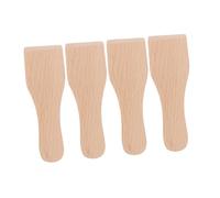 FIXOSHEE 4 piezas Espátulas de Madera Pequeñas para Hornear Raspadores de Crema y Pizza Utensilios de Cocina Convenientes para Repostería y Menaje Cocina