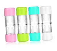 FIXOSHEE 4 Piezas Estuche Portátil para Lentes de Contacto Rgp Caja Protectora Dura para Colores Rosa Azul y Verde Recipiente Compacto para Almacenamiento Seguro de Lentillas Viaje