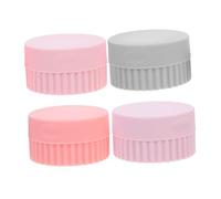 FIXOSHEE 4 Piezas Frascos de Silicona para Viaje Recipientes Portátiles para Cremas y Lociones Diseño Compacto y Resistente Fácil Limpieza para Cosméticos y