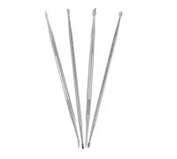 FIXOSHEE 4 Piezas Herramientas Doble Punta para Escultura Uñas Bolígrafo Metálico para Tallado Uv Gel Diseño DIY Manicura Modelado y Pintura Artística