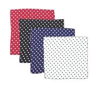 FIXOSHEE 4 piezas Pañuelos de Seda Vintage con Lunares Diademas Decorativas para Mujer Accesorios Ligeros y Versátiles para Cabello Cuello y Bolsos Estilo Retro Años