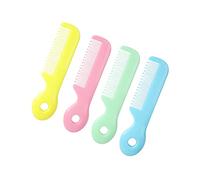 FIXOSHEE 4 piezas Peine Redondo para Niña Masajeador de Cabelludo Diseño Seguro y Suave Colores Azul Rosa Verde y Amarillo para Recién Nacidos y Cuidado Infantil