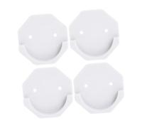 FIXOSHEE 4 Piezas Soportes de Varilla de Tensión Abs para Cortinas Montaje Pared con Adhesivo Soporte Firme para Barras de Ducha y Cortinas Fácil Instalación sin Taladro para Superficies