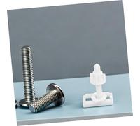 FIXOSHEE 4 piezas Tornillos Fijación Asiento Inodoro Resistente con Tuercas y Arandelas Kit para Tapadera Wc Montaje Superior Seguro y Estable Compatible Múltiples