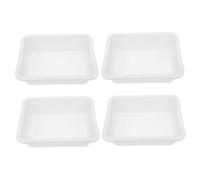 FIXOSHEE 4 Piezas Unidades Bandejas Laboratorio Rectangulares Plástico Resistentes Ácidos Álcalis Contención Química Antidesbordamiento Organizador para Enseñanza y Experimentos