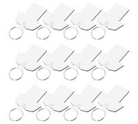 FIXOSHEE 40 Piezas Llaveros Mdf para Sublimación Decorativos Colgantes Portátiles para DIY Manualidades y Transferencias Térmicas Personalizadas