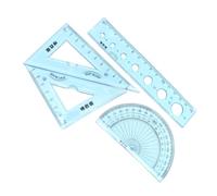 FIXOSHEE 4piezas Regla Flexible y Bendable para Regla Diseño De Azul Transparente para Escolar y Dibujo Técnico