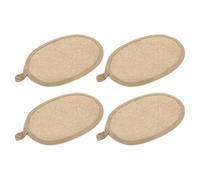 FIXOSHEE 4piezas Toalla de Baño Lufa Exfoliante Esponjas para Ducha y Baño Hombres Mujeres Esponja de Lufa Natural para Exfoliación Corporal