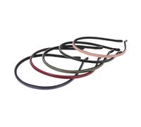 FIXOSHEE 5 piezas Diademas de Cuero Finas para Mujer de Colores Sólidos Rosa Verde Oscuro Azul Marino Rojo Negro Diseño Elegante y Cómodo para Uso Diario y Eventos Especiales