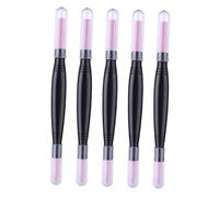 FIXOSHEE 5 piezas Lápices Pulidores Dobles para Uñas con Piedra Pómez Removedor y Recortador de Cutículas y Pulidor Ergonómico para Manicura Profesional y Cuidado de Uñas