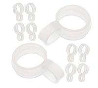 FIXOSHEE 50 Unidades Windproof Clothes Hanger Buckle Clips Closet Rod Hanging Tool For Drying Rack Compatible with Suit Hangers Secure and Space-Saving Suspension