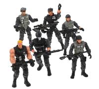 FIXOSHEE 6 Figuras de Soldados Militares Flexibles de Plástico Modelo de Juguete de Simulación Articulaciones Móviles Mini Set de 6 Piezas para Juegos Infantiles y Cosplay