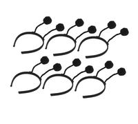 FIXOSHEE 6 piezas Diademas Creativas con Bolas de Pelo para Niñas de Diseño Realista de Animales Accesorios para Disfraces y Fiestas Bandas Suaves y Cómodas para Cabello Infantil