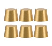 FIXOSHEE 6 Piezas Patas de Latón 10 MM para Tabla de Cortar y Bandeja, 6 Piezas Antideslizantes para Muebles y Manualidades, Almohadillas Elevadoras Metálicas para Cocina y Gabinetes