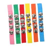 FIXOSHEE 6 piezas Pulseras con Cascabeles Pequeños para Campanas Musicales Coloridas para Desarrollo Sensorial y Accesorios para Fiestas y Actividades Infantiles