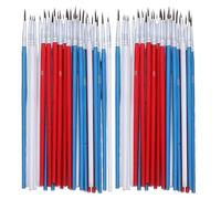 FIXOSHEE 60 Piezas Juego de 60 Pinceles de Pintura Delineadora con Mango de Madera, Pinceles Pequeños para Retoques en Miniatura, 3 Tamaños (0, 00, 000), para Modelismo, Cerámica y