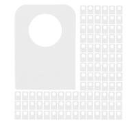 FIXOSHEE 600 Pestañas Adhesivas Transparentes para Colgar Ganchos Autoadhesivos Pequeños de Plástico con Orificio Redondo Etiquetas Colgantes PET 23X32 MM para Exhibición y Organización
