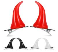 FIXOSHEE 6piezas Pinzas Pelo De Cuerno De Demonio Pinzas Decorativas De Halloween Pasadores De Cuerno Para Fiesta Accesorios Pelo De Cosplay De Cocodrilo Cabello Fino