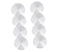 FIXOSHEE 8 Piezas Adaptadores para Mesa de Vidrio Aluminio Sólido Antideslizante Disco Redondo para Mesas de Té Oficina Comedor