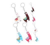 FIXOSHEE 8 Piezas Llaveros Alpaca Caricatura Colores Surtidos Colgantes para Mochila Mujeres Niñas Regalo Infantil Fiesta